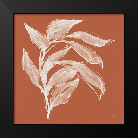 Branch I Terracotta Black Modern Wood Framed Art Print by Paschke, Chris