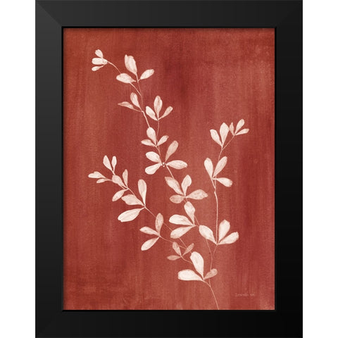 Simple Nature II Burgundy Black Modern Wood Framed Art Print by Nai, Danhui