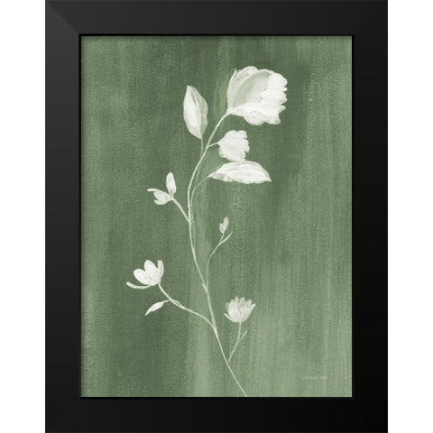 Simple Nature III Sage Black Modern Wood Framed Art Print by Nai, Danhui