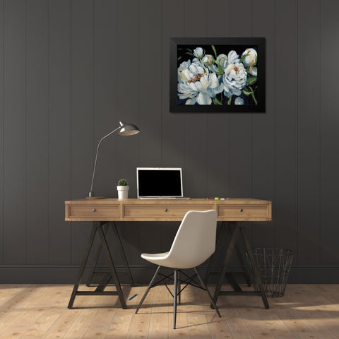 Peony Season I Black Modern Wood Framed Art Print by Pete, Katrina