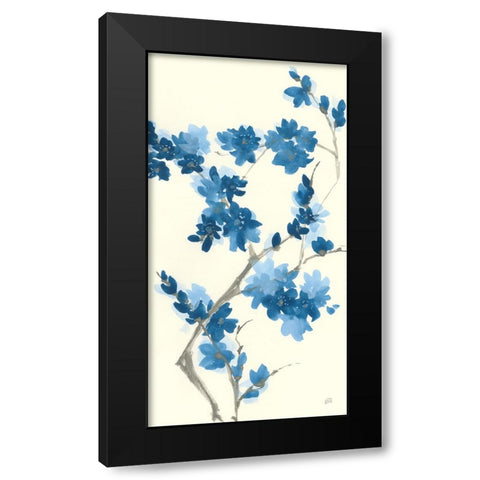 Blue Branch III v2 Crop Black Modern Wood Framed Art Print by Paschke, Chris