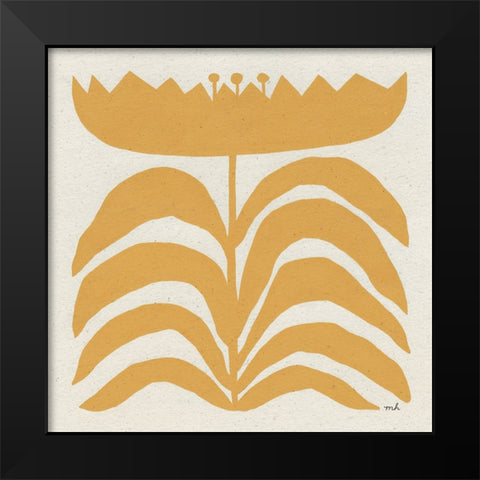 Delighted III Yellow Black Modern Wood Framed Art Print by Hershey, Moira