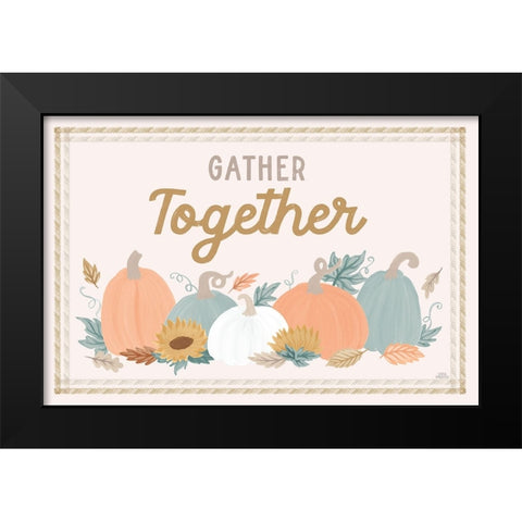 Festive Friendsgiving I Black Modern Wood Framed Art Print by Marshall, Laura