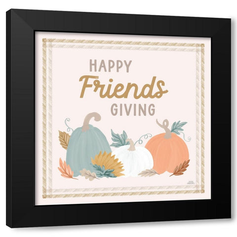 Festive Friendsgiving III Black Modern Wood Framed Art Print by Marshall, Laura