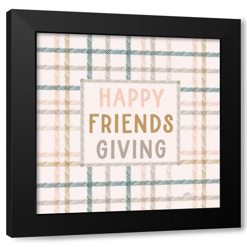 Festive Friendsgiving VI Black Modern Wood Framed Art Print with Double Matting by Marshall, Laura