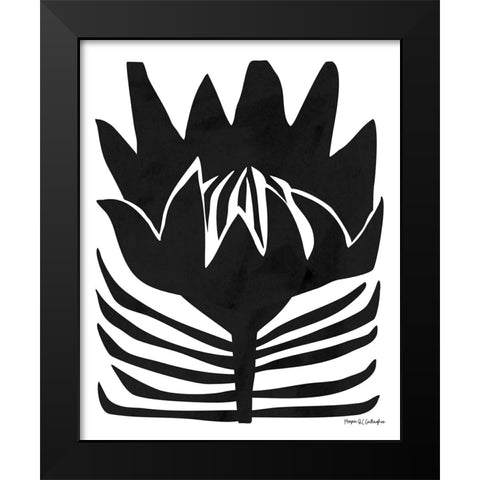 Flower Power II Black Modern Wood Framed Art Print by Gallagher, Megan