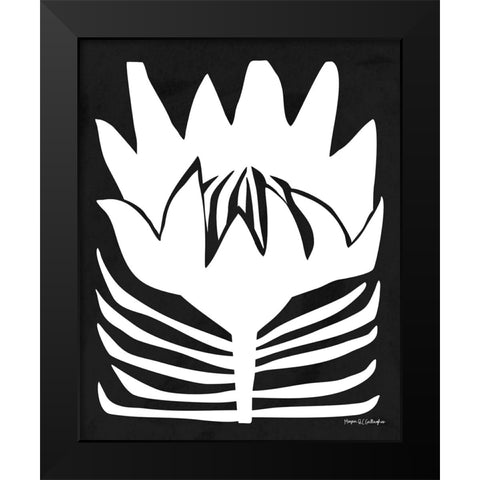 Flower Power II WB Black Modern Wood Framed Art Print by Gallagher, Megan