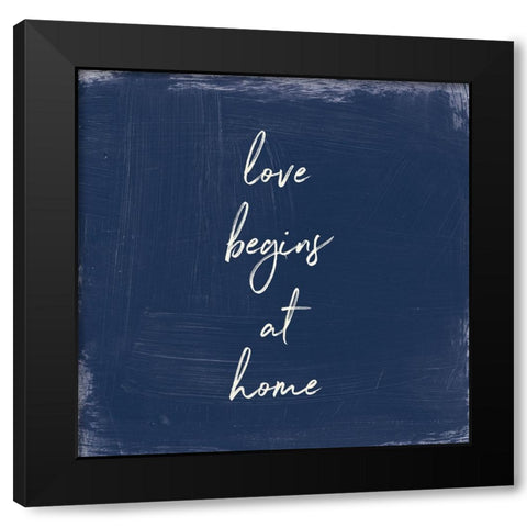 My Home Inspiration IV Indigo Black Modern Wood Framed Art Print by Portfolio, Wild Apple