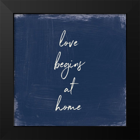 My Home Inspiration IV Indigo Black Modern Wood Framed Art Print by Portfolio, Wild Apple