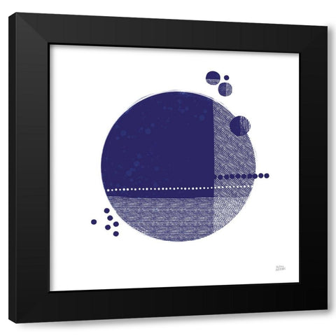 Tribeca II Indigo Black Modern Wood Framed Art Print with Double Matting by Averinos, Melissa