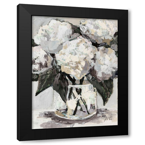 Beach House Bouquet Neutral Black Modern Wood Framed Art Print by Vertentes, Jeanette