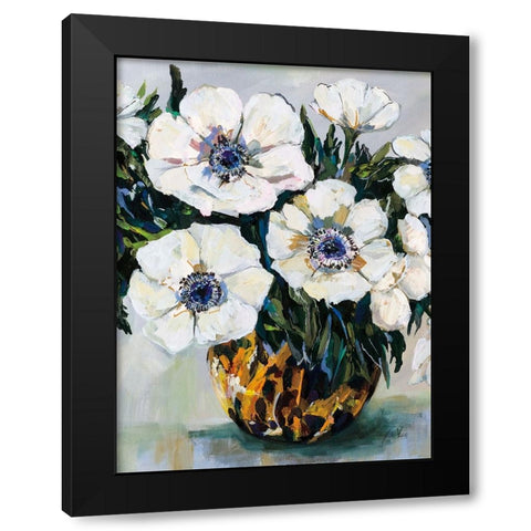 Fall Festive White Black Modern Wood Framed Art Print by Vertentes, Jeanette