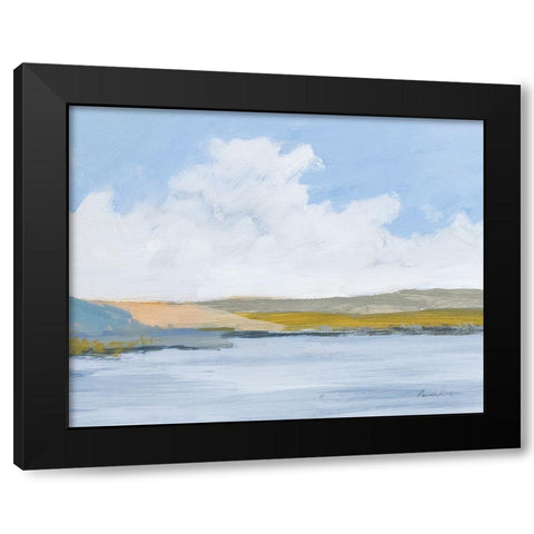 The River Black Modern Wood Framed Art Print by Munger, Pamela