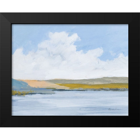 The River Black Modern Wood Framed Art Print by Munger, Pamela