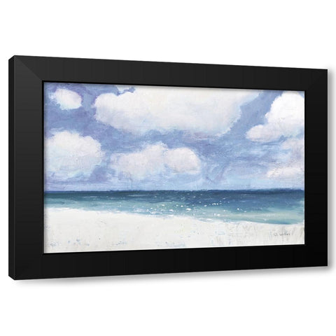 Seascape IV Blue Crop Black Modern Wood Framed Art Print by Wiens, James