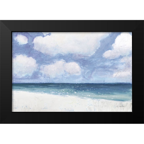 Seascape IV Blue Crop Black Modern Wood Framed Art Print by Wiens, James