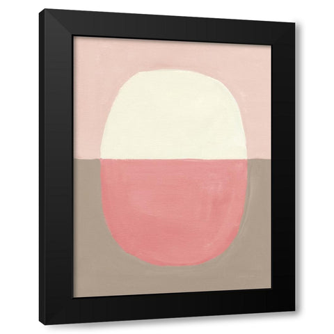 Encapsulate II Pink Black Modern Wood Framed Art Print with Double Matting by Nai, Danhui