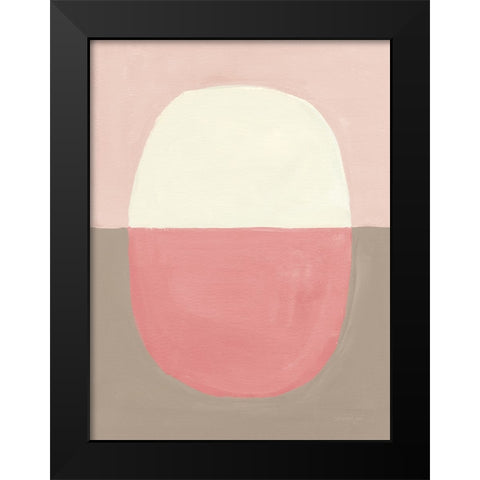 Encapsulate II Pink Black Modern Wood Framed Art Print by Nai, Danhui