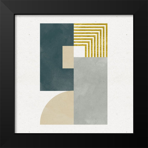 Deco Glam II Sq Black Modern Wood Framed Art Print by Hershey, Moira