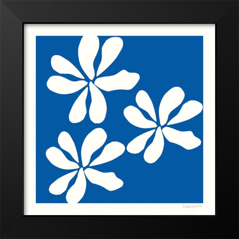 Fleurs de Matisse I Sq Black Modern Wood Framed Art Print by Charro, Mercedes Lopez
