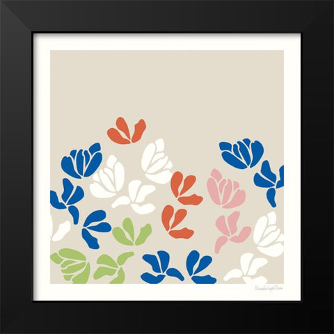 Fleurs de Matisse III Sq Black Modern Wood Framed Art Print by Charro, Mercedes Lopez
