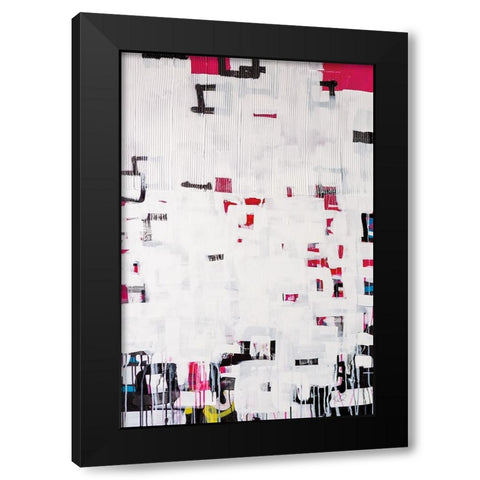 Bits and Bytes Black Modern Wood Framed Art Print by Youngstrom, Kent