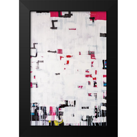 Bits and Bytes Black Modern Wood Framed Art Print by Youngstrom, Kent