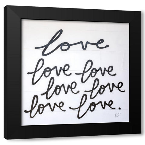 Love Times Seven Sq Black Modern Wood Framed Art Print with Double Matting by Youngstrom, Kent