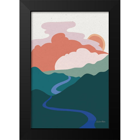 Hills and Valleys I Light v2 Black Modern Wood Framed Art Print by Miller, Sara Zieve