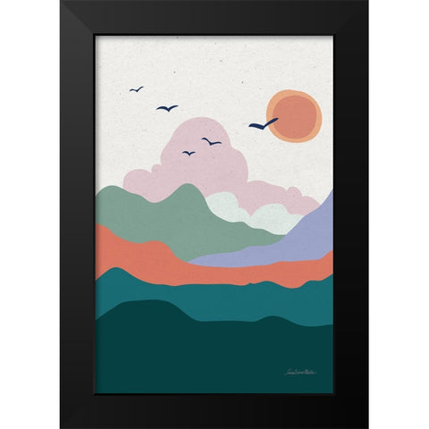 Hills and Valleys II v2 Black Modern Wood Framed Art Print by Miller, Sara Zieve