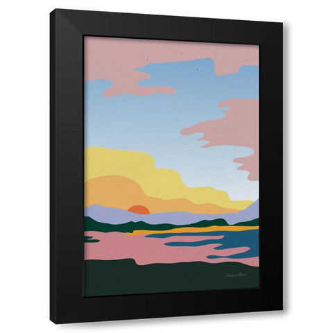 Hills and Valleys III v2 Black Modern Wood Framed Art Print by Miller, Sara Zieve