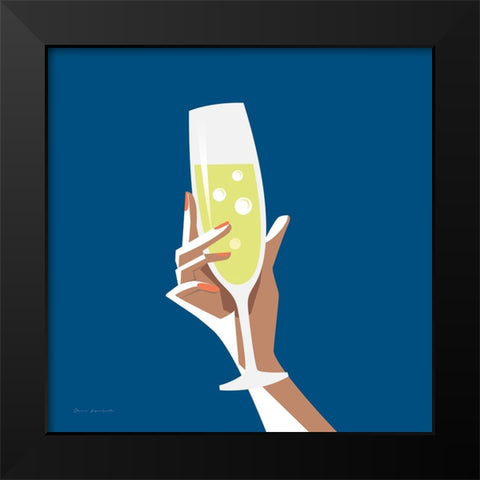 Cocktail Time II Sq Black Modern Wood Framed Art Print by Escalante, Omar