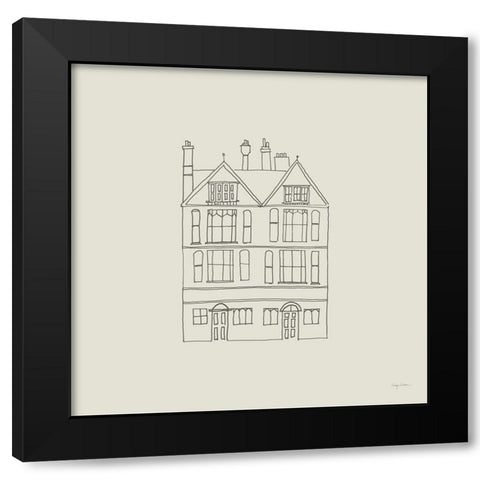 Buildings of London I Sq Black Modern Wood Framed Art Print with Double Matting by Tillmon, Avery