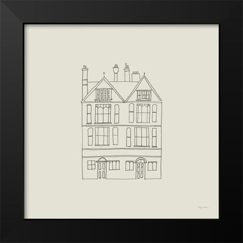 Buildings of London I Sq Black Modern Wood Framed Art Print by Tillmon, Avery