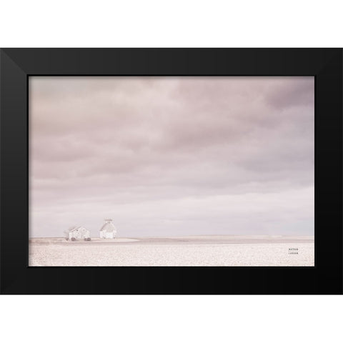 Storm Barn Bright Black Modern Wood Framed Art Print by Larson, Nathan