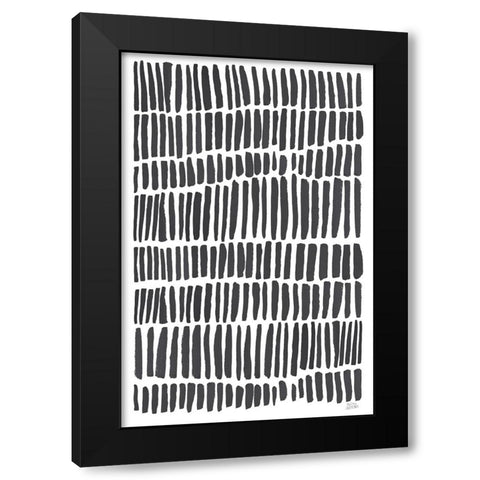 Strokes of Luck Black Modern Wood Framed Art Print by Averinos, Melissa