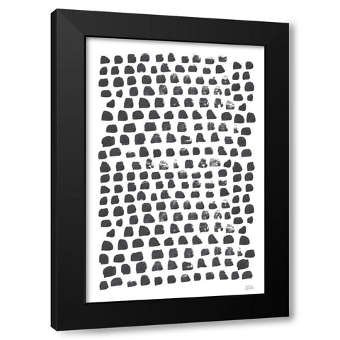 Drops of Kindness Black Modern Wood Framed Art Print by Averinos, Melissa