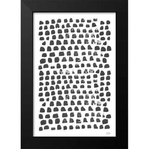 Drops of Kindness Black Modern Wood Framed Art Print by Averinos, Melissa