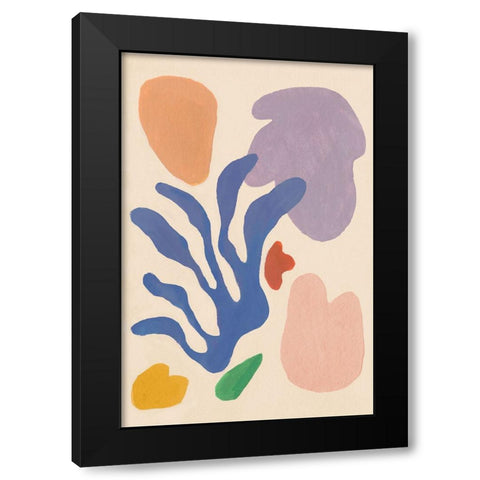 Honoring Matisse Warm v2 Black Modern Wood Framed Art Print by Nai, Danhui