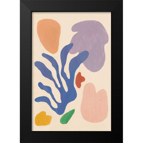 Honoring Matisse Warm v2 Black Modern Wood Framed Art Print by Nai, Danhui