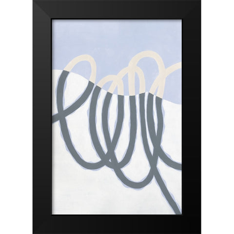 Loops I v2 Black Modern Wood Framed Art Print by Ferguson, Kathy