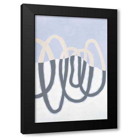 Loops II v2 Black Modern Wood Framed Art Print with Double Matting by Ferguson, Kathy