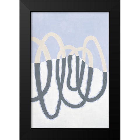 Loops II v2 Black Modern Wood Framed Art Print by Ferguson, Kathy