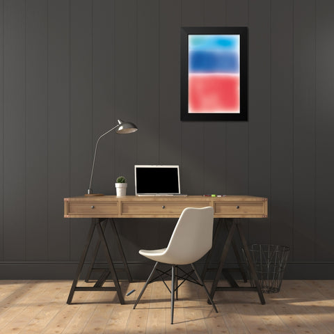Ombre II Black Modern Wood Framed Art Print by Wild Apple Portfolio