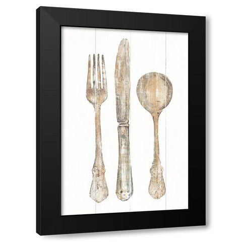 Setting the Table I Black Modern Wood Framed Art Print by Wild Apple Portfolio
