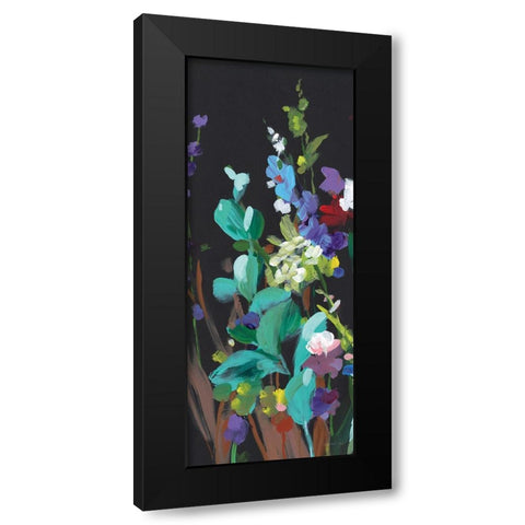 Brightness Flowering Panel I Black Modern Wood Framed Art Print with Double Matting by Nai, Danhui