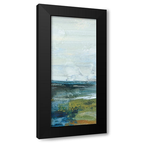 Morning Seascape Panel I Black Modern Wood Framed Art Print by Vassileva, Silvia