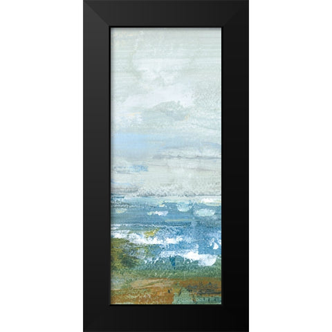 Morning Seascape Panel II Black Modern Wood Framed Art Print by Vassileva, Silvia