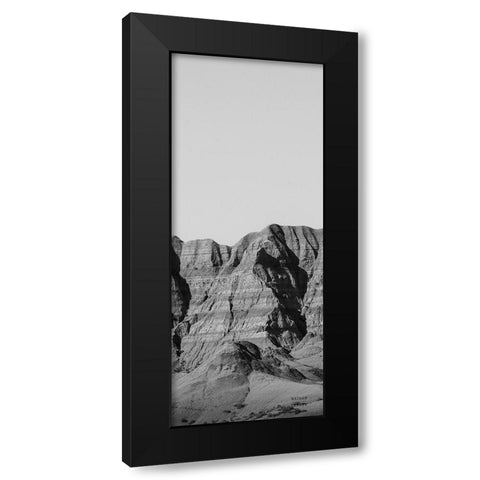 Badlands BW Panel I Black Modern Wood Framed Art Print by Larson, Nathan