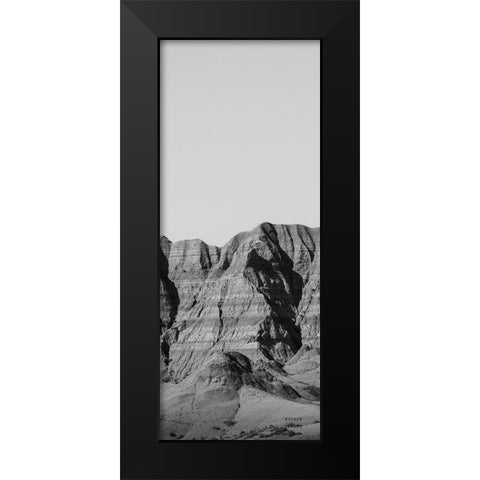Badlands BW Panel I Black Modern Wood Framed Art Print by Larson, Nathan